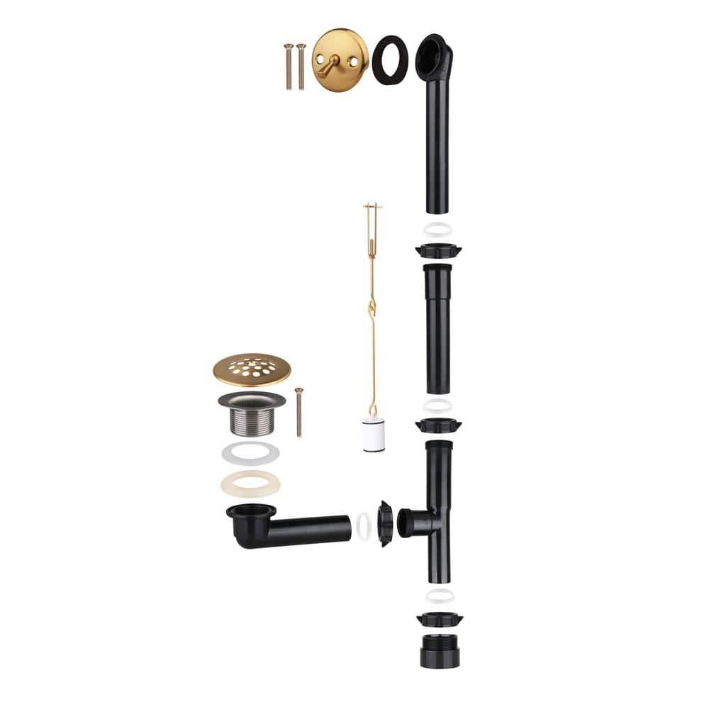 Streamline Bath Streamline 60 in. x 32 in. Acrylic Left-Hand Drain Alcove Bathtub in Glossy White With External Drain NAL-5560-BGL