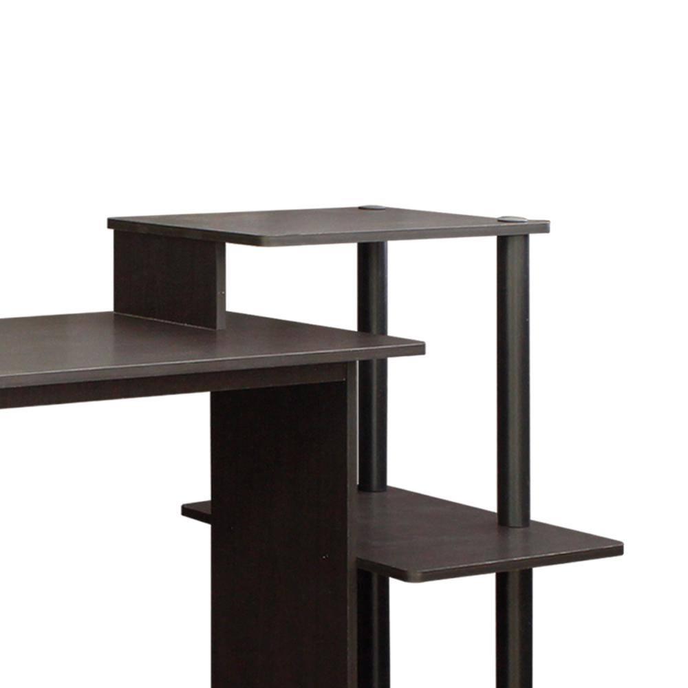 Furinno Efficient Wood Home Laptop Notebook Computer Desk in Espresso/Black