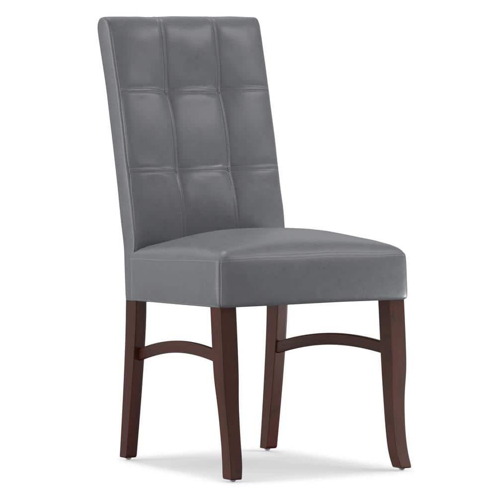Simpli Home Ezra Dining Chair (Set of 2) in Stone Grey