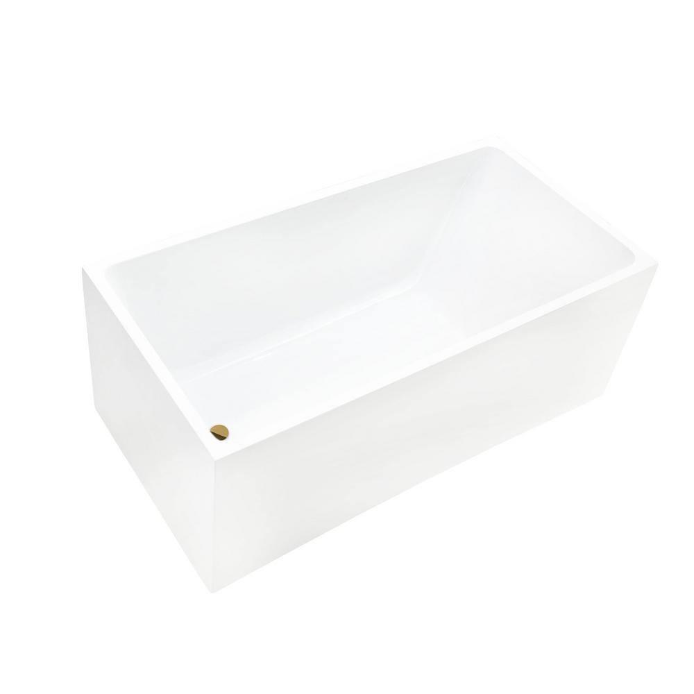 47" x 29" Freestanding Soaking Acrylic Bathtub
