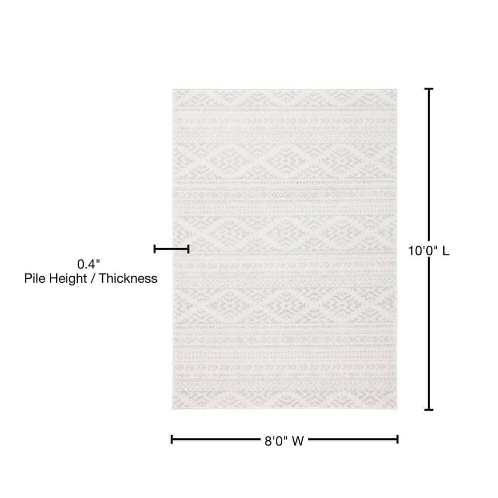 Tulum TUL272 Power Loomed Area Rug - Ivory/Light Grey - 8'x10' - Safavieh.