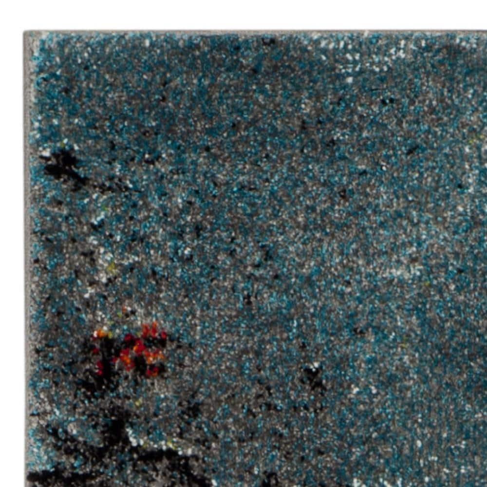 Glacier GLA125 Power Loomed Indoor Runner - Blue/Multi - 2'3"x10' - Safavieh