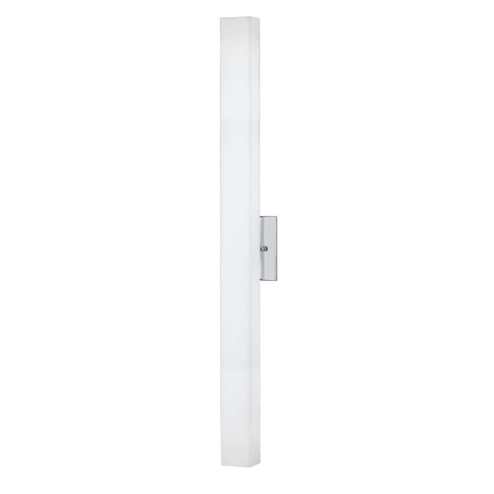 Melville 32" Chrome Opal Glass LED Wall Sconce, Dimmable
