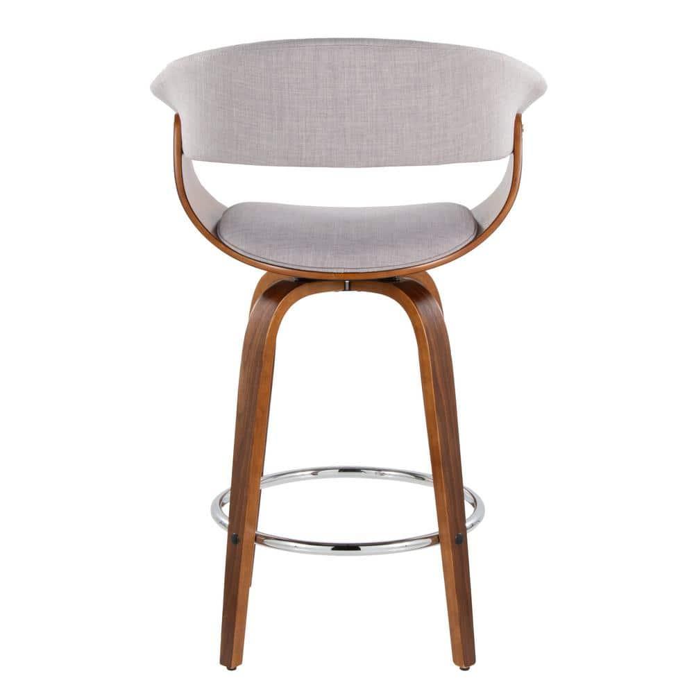 LumiSource Vintage Mod Fixed-Height Counter Stool - Set Of 2