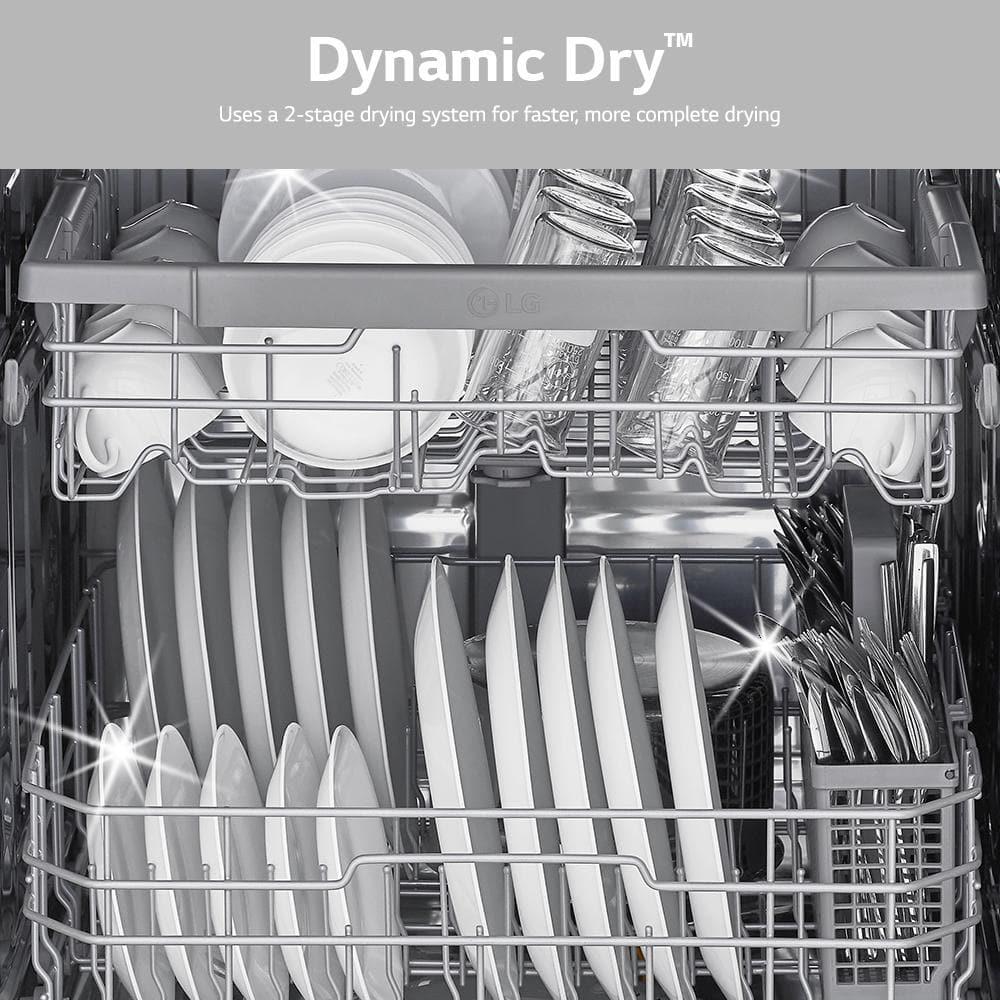 24-inch Wide QuadWash Front Control Dishwasher - Stainless Steel