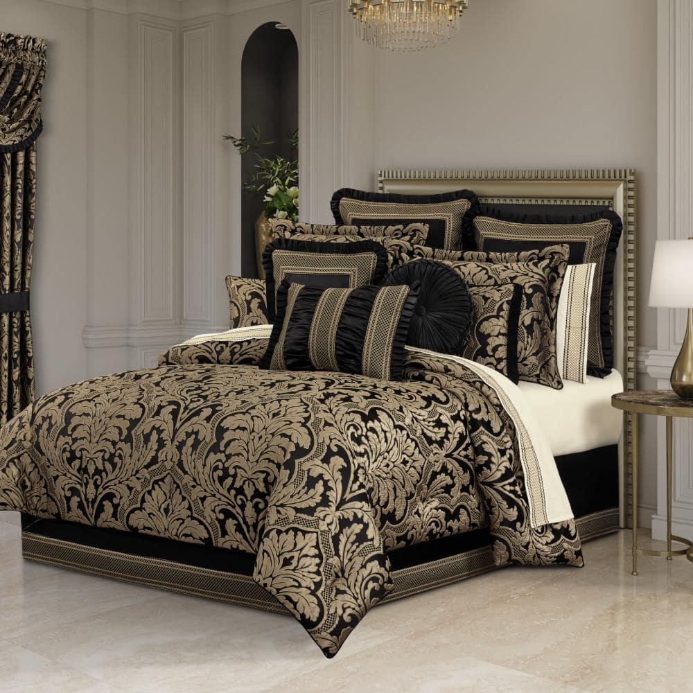 Five Queens Court Branson Black & Euro Sham