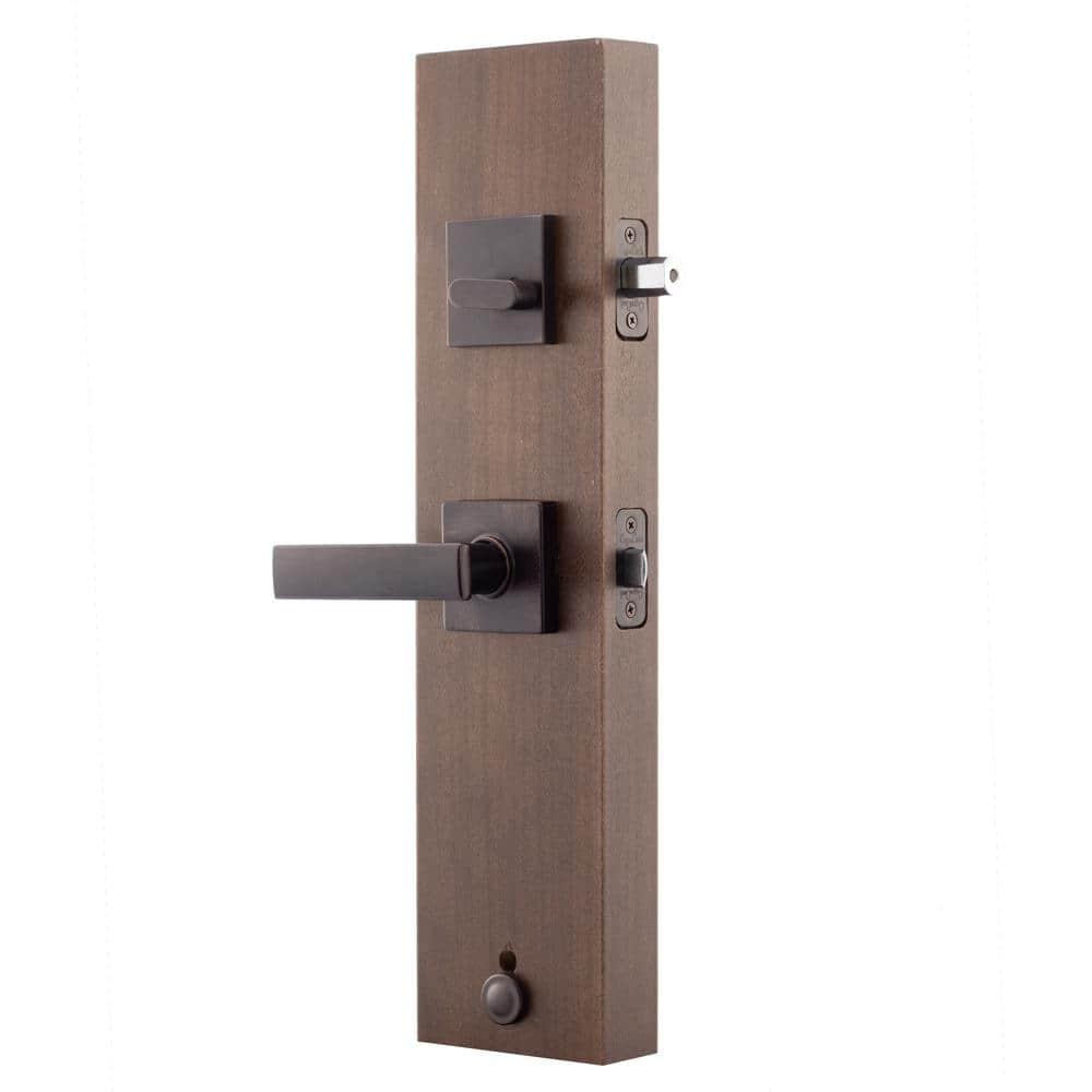 Handleset with Single Cylinder Deadbolt and Door Lever and Rosette