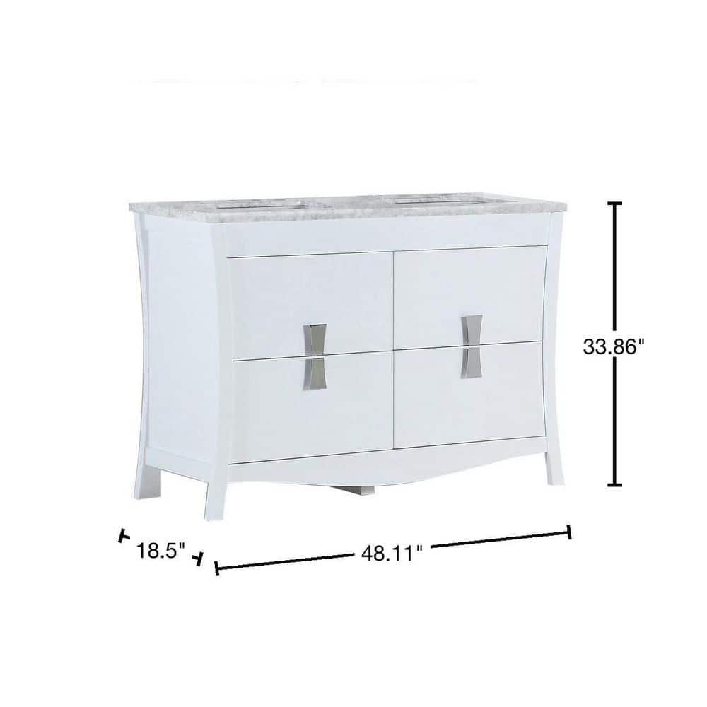 Bellaterra Home Pisa 48.11'' Double Bathroom Vanity with Top