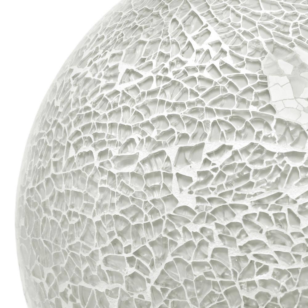 Creekwood Home 8" Crystal Mosaic Patchwork Dome Table Lamp White