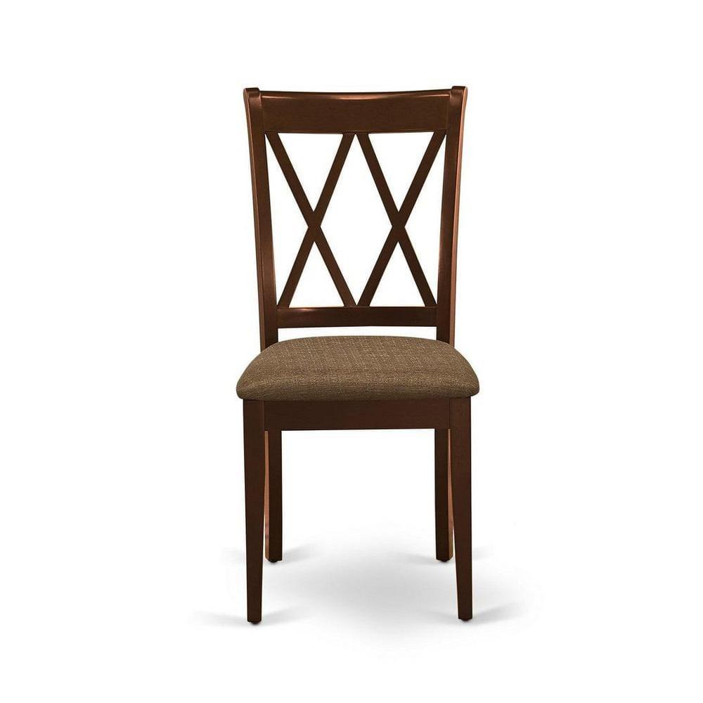 East West Furniture Norfork 5-piece Traditional Wood Dining Set in Mahogany