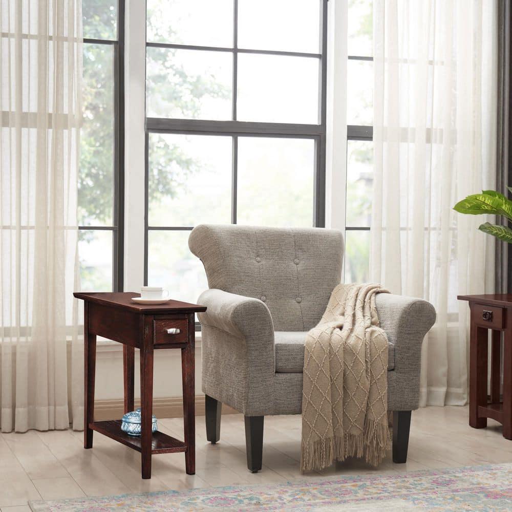 Design House Chairside Table in Chocolate Oak