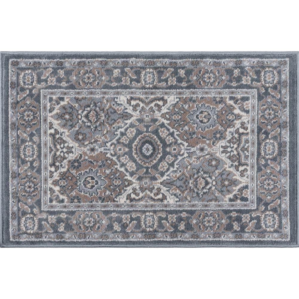 Tayse Madison Area Rug MDN3609 Traditional Gray Garland Repeat 2' x 3' Rectangle