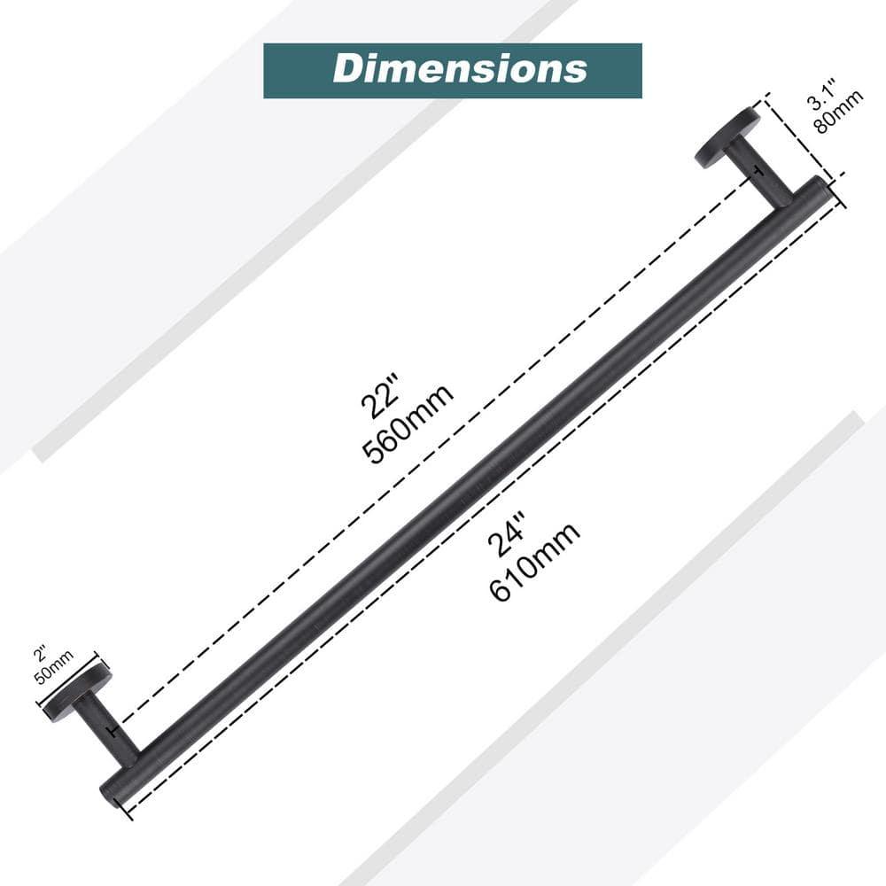 24 Inch Wall Mounted Towel Bar