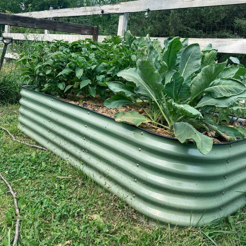 17" Tall 9 In 1 Modular Metal Outdoor Raised Garden Bed