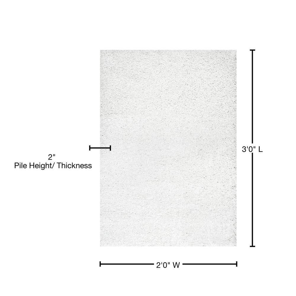 Nuloom Marleen Solid 2x3 Accent Shag Indoor Area Rug for Living Room Bedroom Dining Room Nursery Entryway, Off White