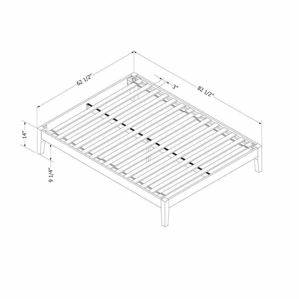 Vito Solid Wood Platform Bed