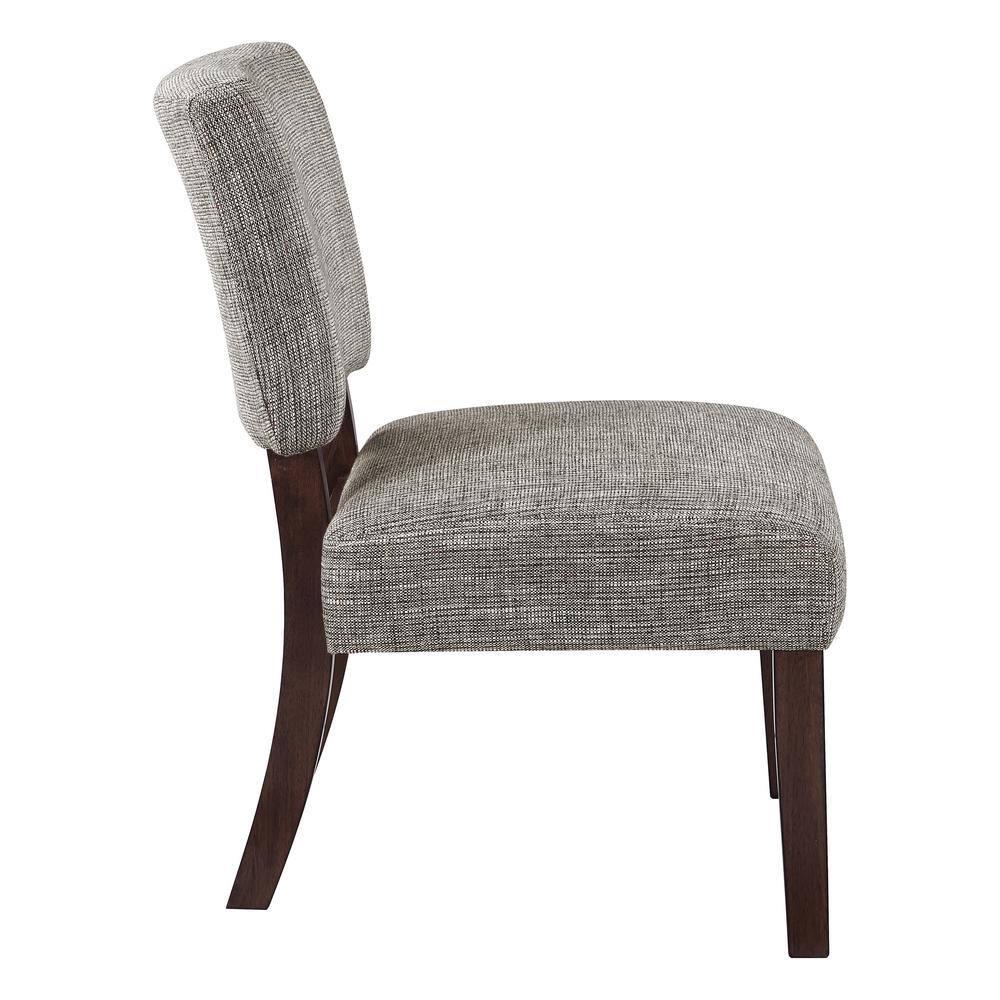 Jasmine Accent Chair in Speckled Charcoal Fabric