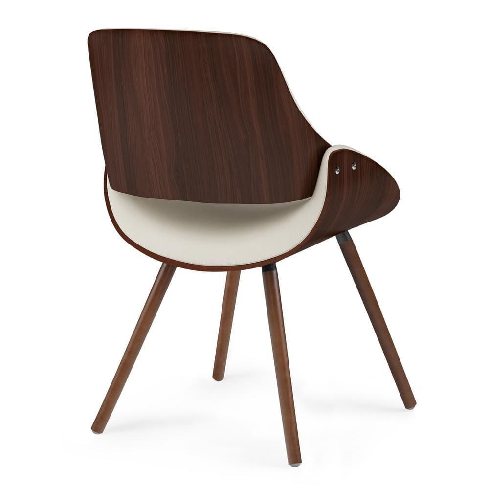 Simpli Home Malden Upholstered Dining Chair with Ergonomic Solid Wood Frame and Mid-Century Modern Style
