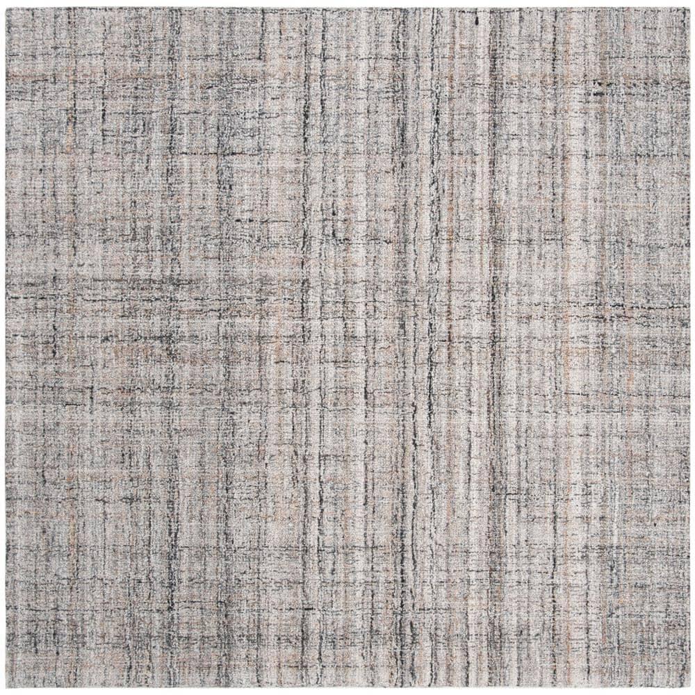 Abstract ABT141 Handmade Indoor Area Rug - Camel/Black - 6'x6' - Safavieh