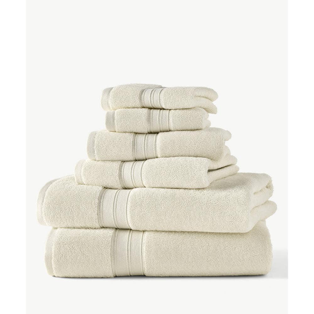 6pc Liam Performance Towel Set Ivory - Blue Loom