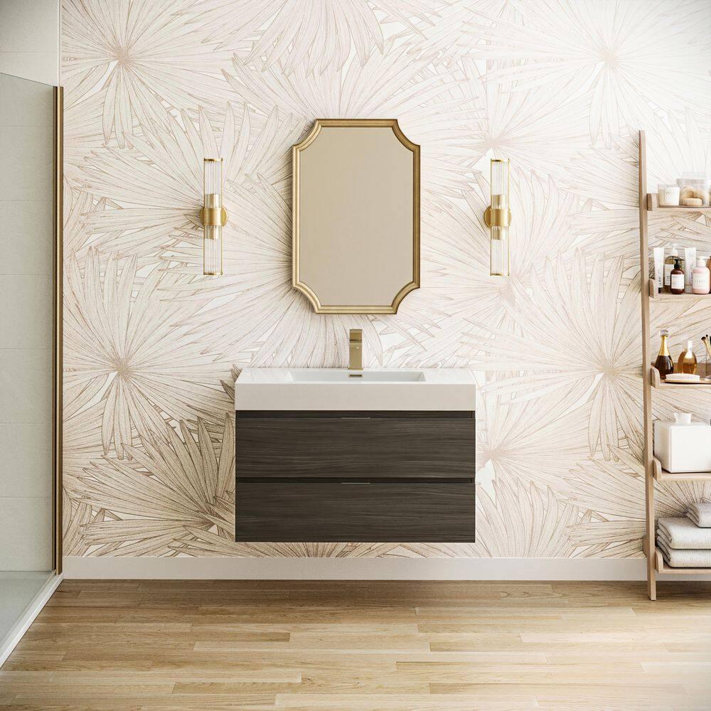 Valencia 36" Wall Mount Single Sink Bathroom Vanity with Top and Sink (Faucet Not Included)