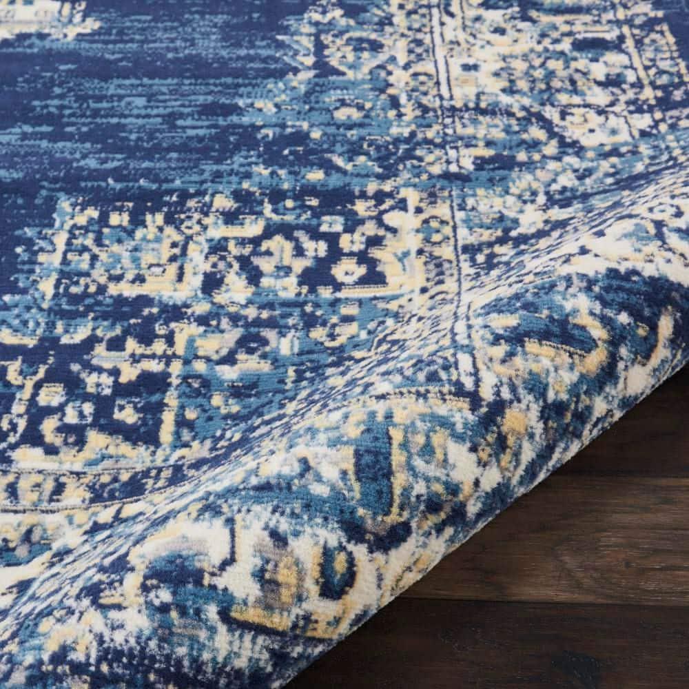 Nourison Grafix GRF14 Indoor only Area Rug - Navy Blue 2' x 4'