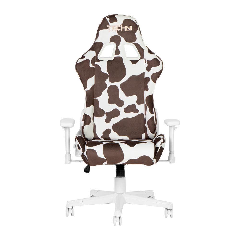 Inbox Zero Inbox Zero TS85 Brown COW Series Gaming Chair