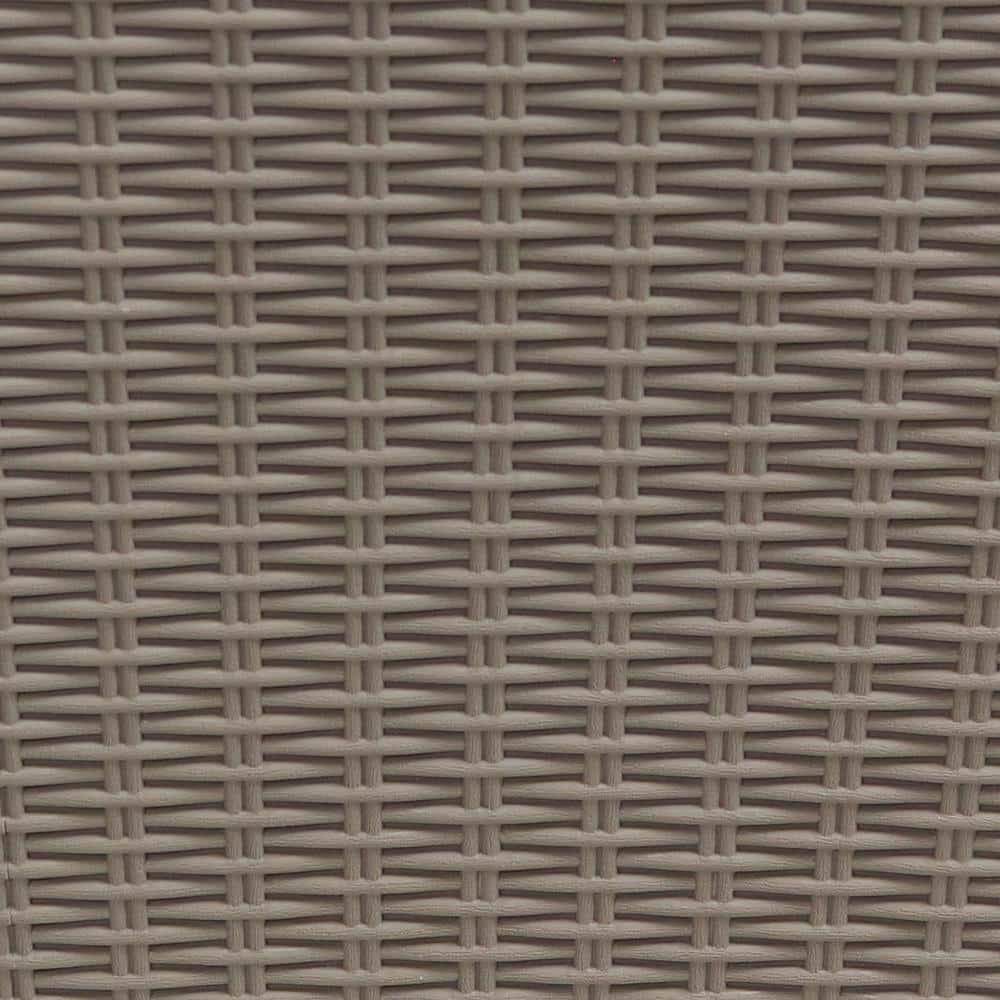 Sunnydaze Outdoor Deck and Patio Storage Box with Rattan Design - 100 Gal. - Driftwood