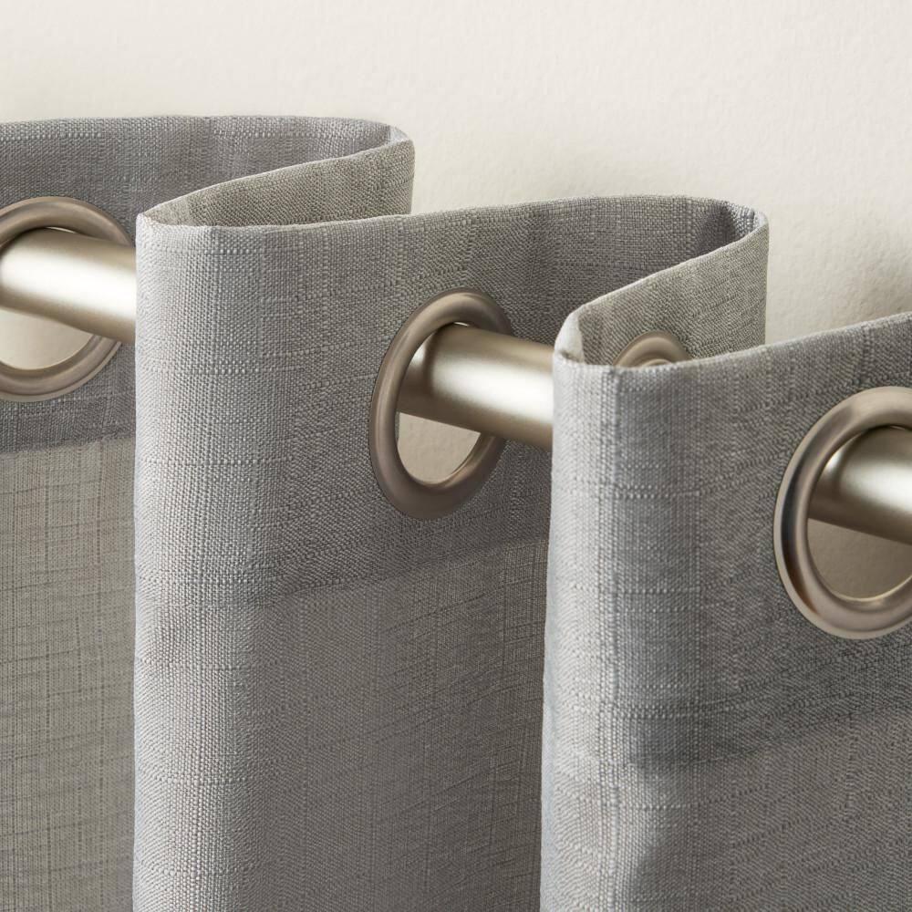 Loha GT Aaliyah Solid Color Semi-Sheer Grommet Curtain Panels
