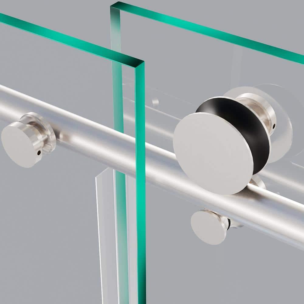 Eclipse 44" W x 76" H Single Sliding Frameless Shower Door