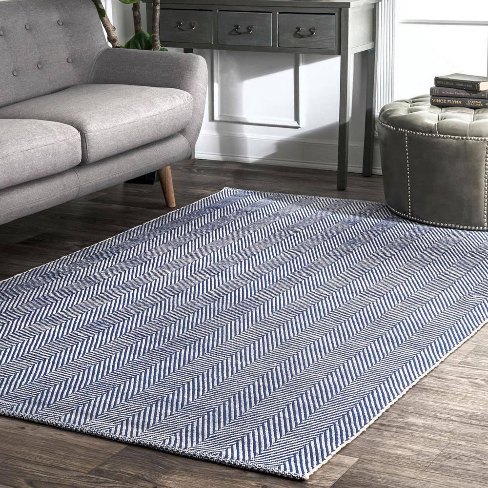 Nuloom Hand Loomed Kimberley Area Rug Navy 6' x 9'