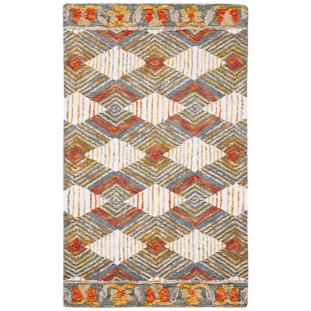 Trace TRC522 Hand Tufted Area Rug - Blue/Ivory - 3'x5' - Safavieh.