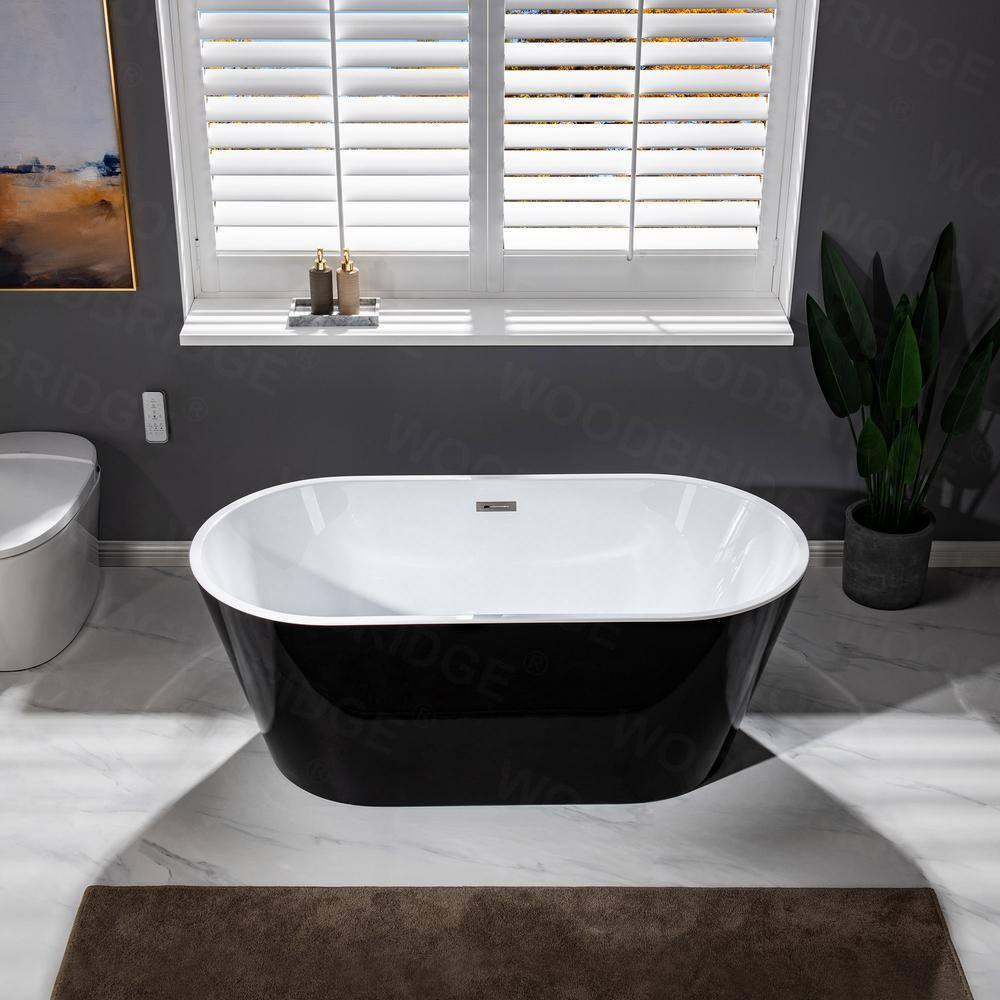 59'' x 29.5'' Freestanding Soaking Acrylic Bathtub