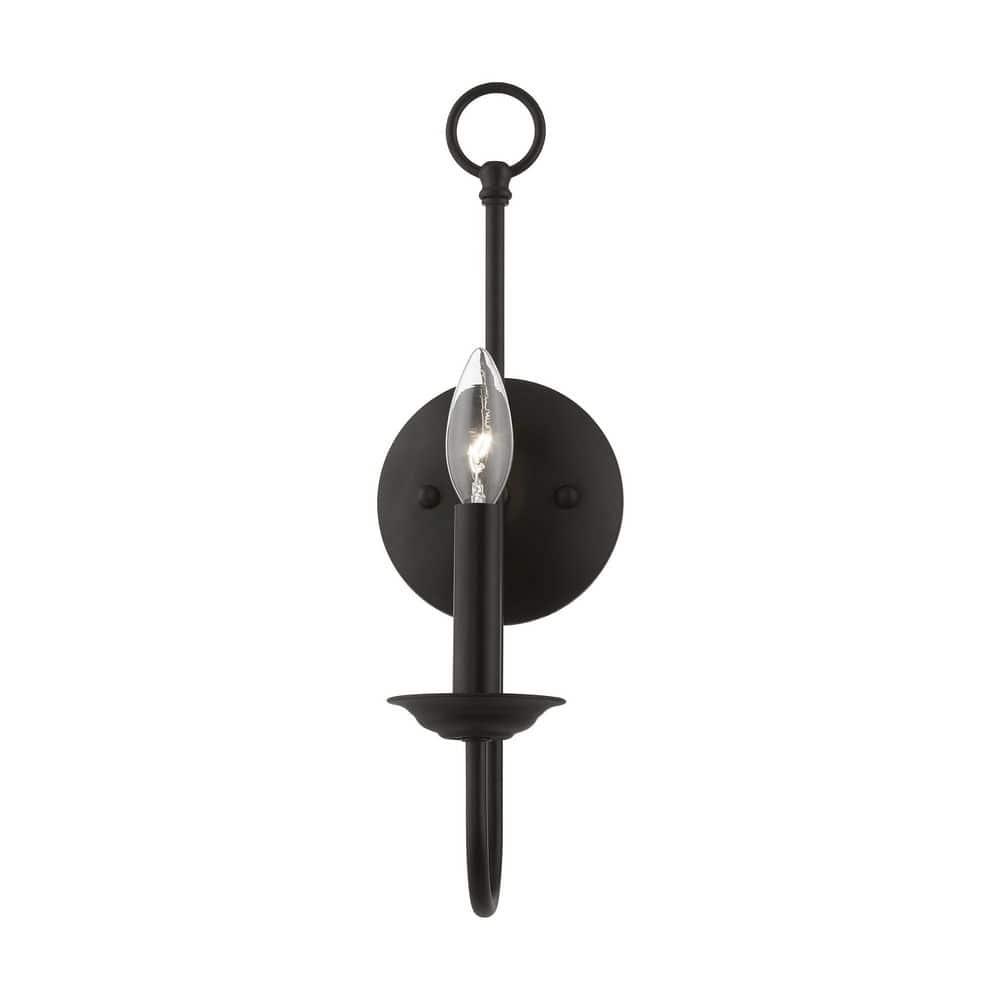 Livex Lighting Estate 1 - Light Wall Light in  Black