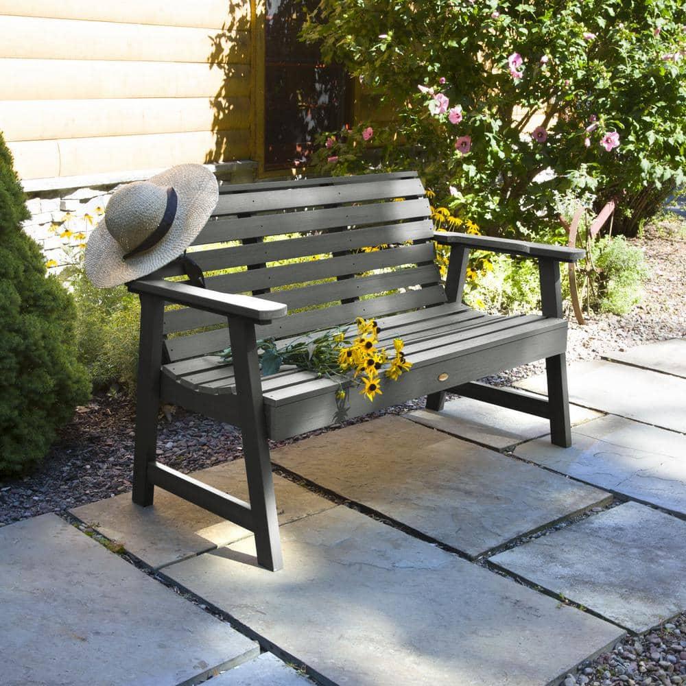 Highwood Weatherly 4ft Garden Bench - 2-Person, Eco-friendly, Synthetic Wood