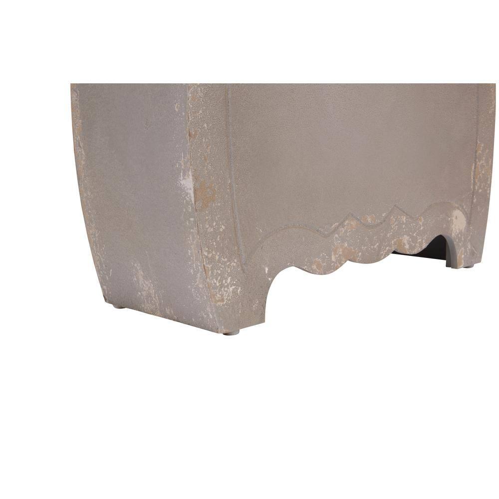 Distressed Gray Wood Grandfather Style Wall Clock