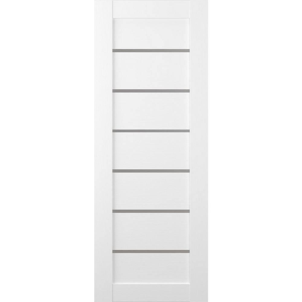Belldinni Alba Solid Manufactured Wood and Glass Paneled Wood Finish Standard Door Slab