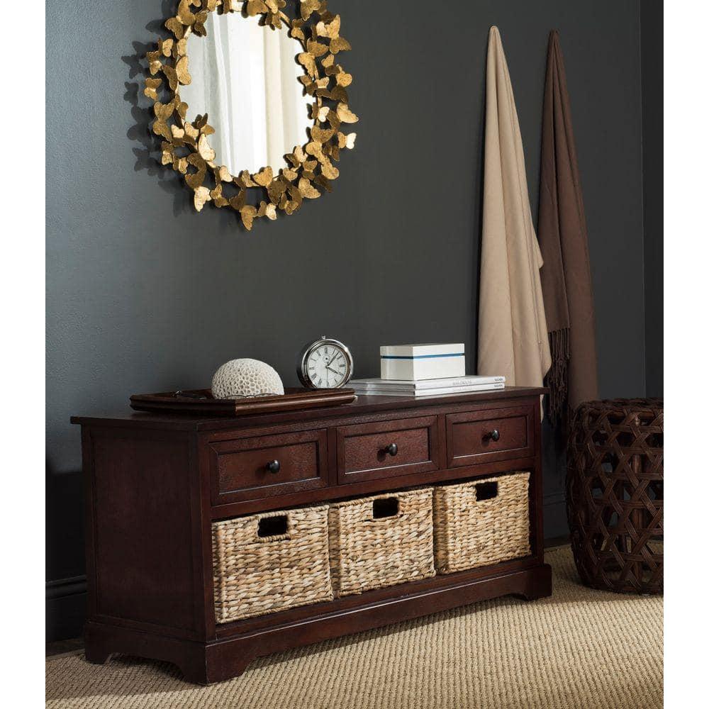 Adayla Solid Wood Drawers Storage Bench