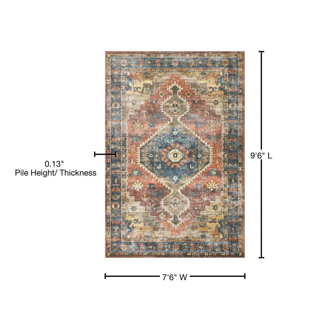 Loloi II SKYE SKY-11 Rust / Blue Oriental Area Rug 7'-6" x 9'-6"