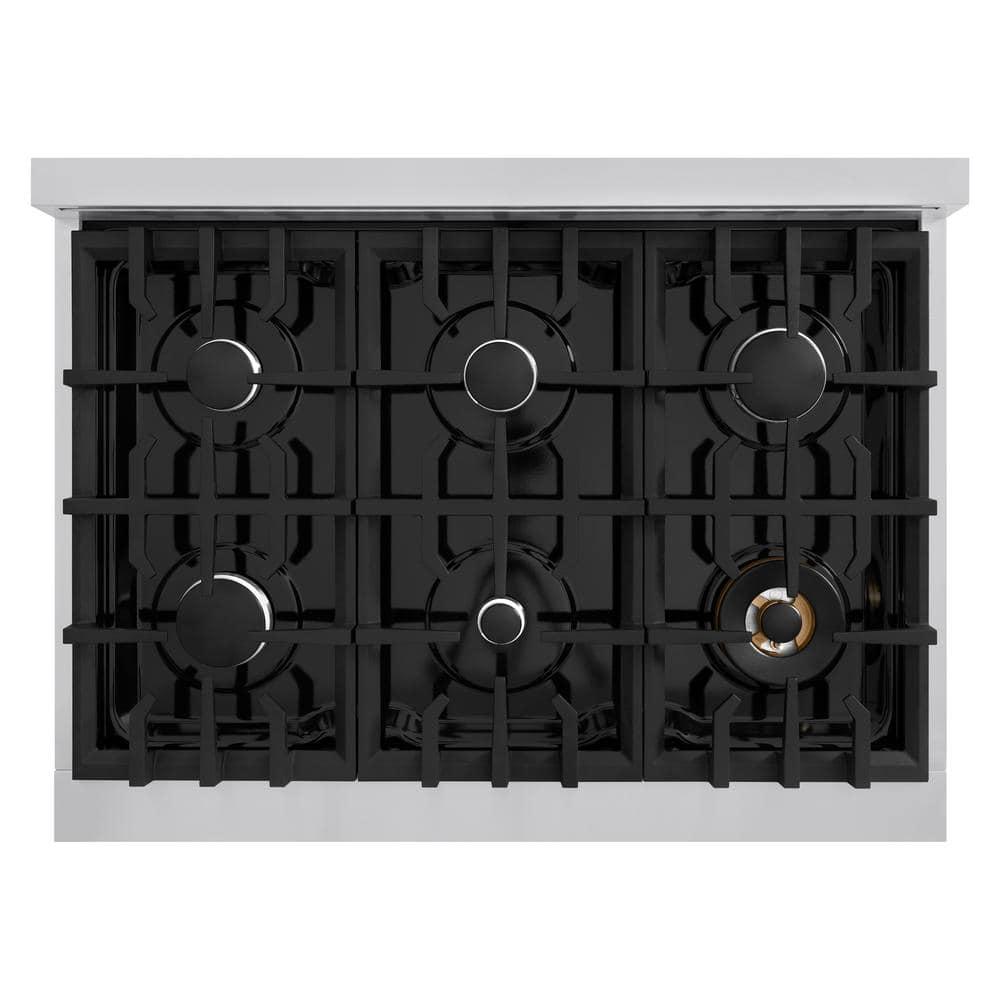 ZLINE ZLINE 36 in. 5.2 cu. ft. Classic Dual Fuel Range W/ 6 Burner Gas Cooktop & Electric Convection Oven in Stainless Steel (CDR36) CDR36