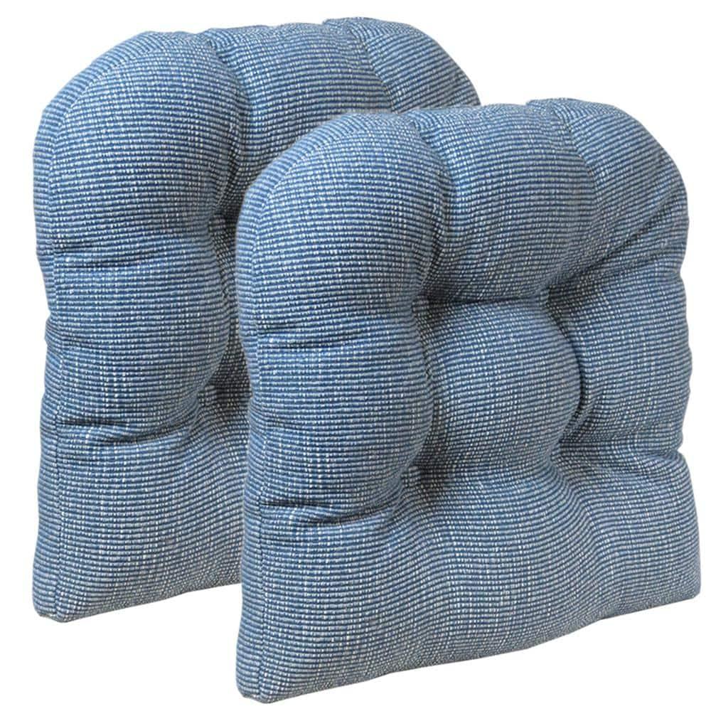 Gripper Non-Slip 15" x 15" Venus Tufted Universal Chair Cushions, Set of 2