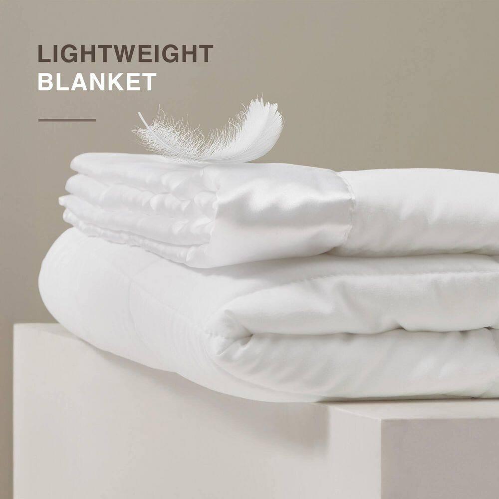 Madison Park Lightweight Down Alternative Blanket with Satin Trim
