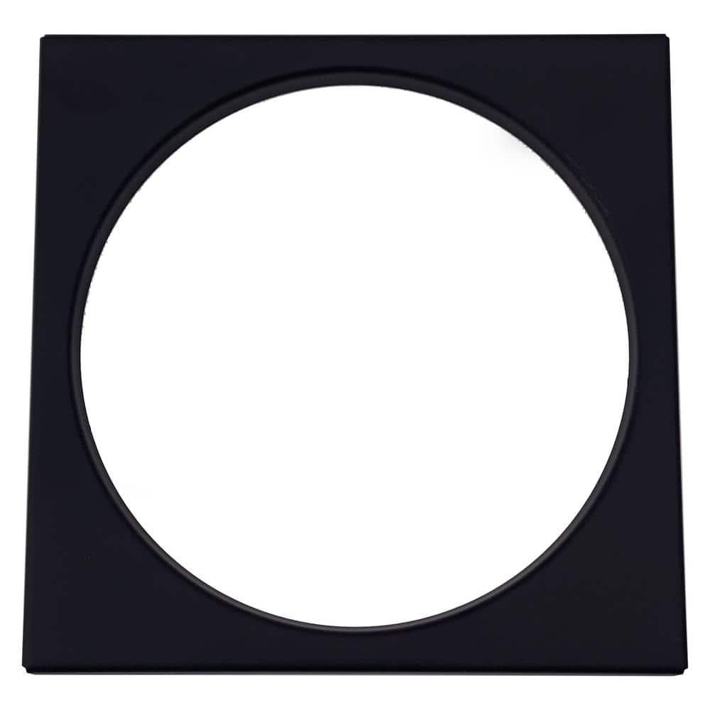 4-1/4" Brass Shower Tile Square with 3-1/2" OD Round Drain Cover