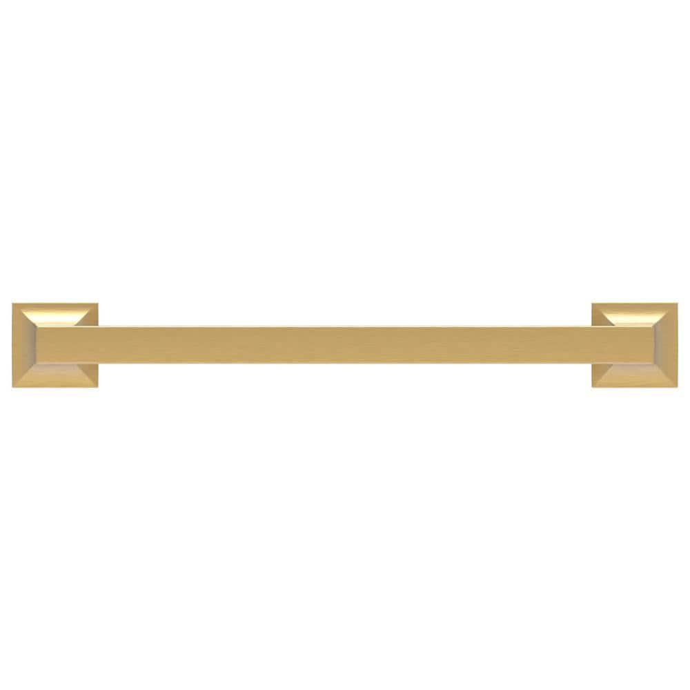Brushed Golden Brass Modern Handle Pull with Mounting Hardware
