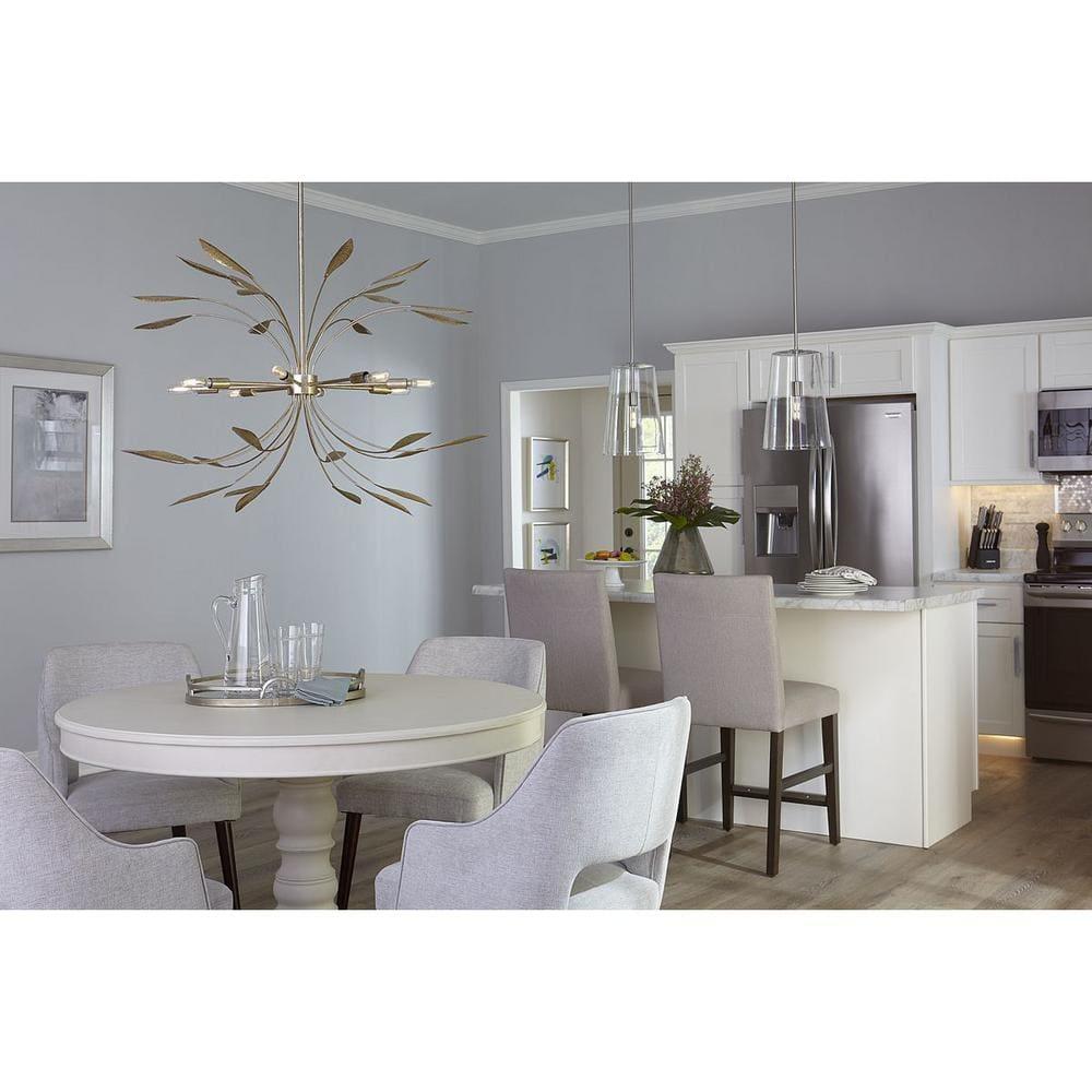 Progress Lighting Clarion 1-Light Pendant, Polished Nickel, Clear Glass Shade