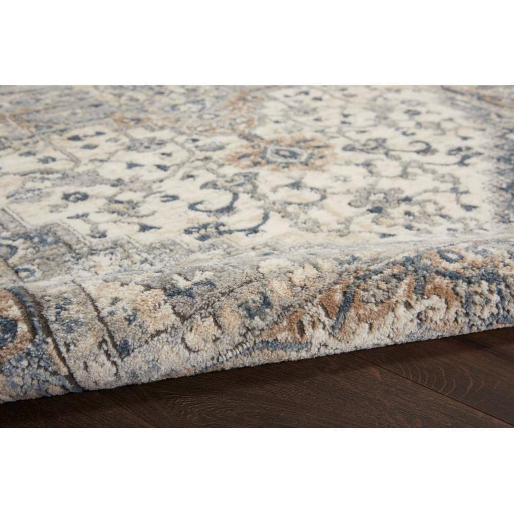Nourison Concerto Center Medallion Indoor Rug Ivory Grey 5'3" x 7'3"