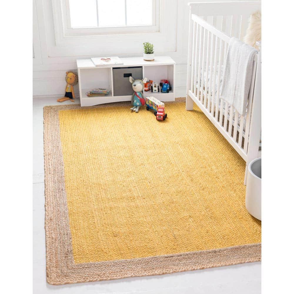 Unique Loom 6' 1 x 9' 0 Goa Braided Jute Rectangle Area Rug
