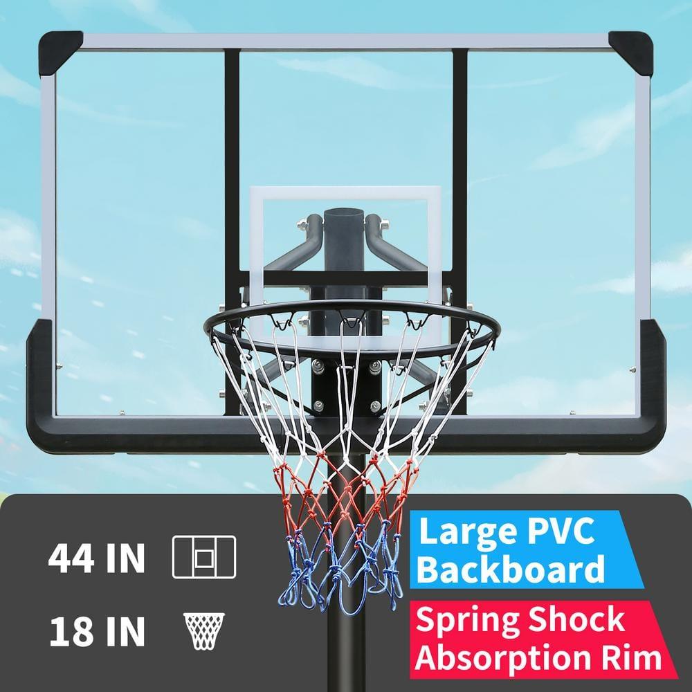 BTMWAY Portable Basketball Hoop Outdoor, 7.5-10 ft Height Adjustable Basketball Hoop Outdoor for Kids Youth and Adults in Backyard, Youth Basketball Goal with Wheels, Outdoor Play Equipment