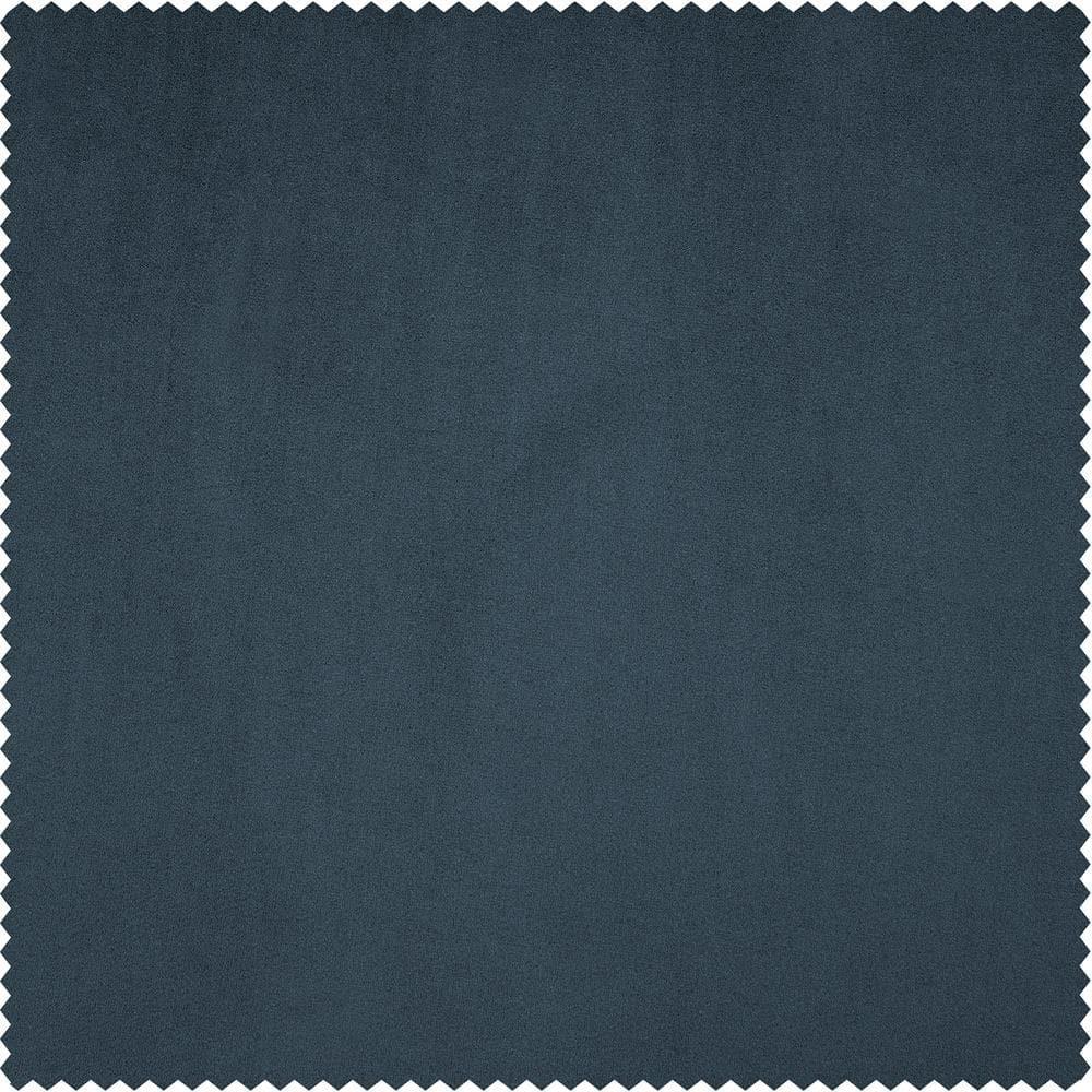 HPD Half Price Drapes London Blue Heritage Plush Velvet Room Darkening Curtains for Bedroom & Living Room Curtains (1 Panel), Window Curtains 108 inches long, Rod Pocket Curtains & Drapes, 50W X 108L
