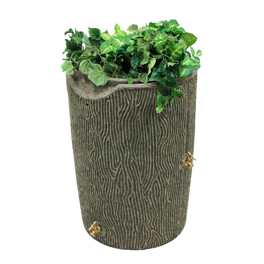 Good Ideas Good Ideas 50 Gallons Plastic Drainable Dual Overflow Planter Rain Barrel